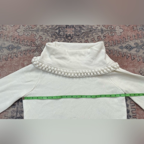 Eliza J White Neutral Preppy Holiday Office Long Sleeve Sweater Dress Women L - Picture 7 of 7